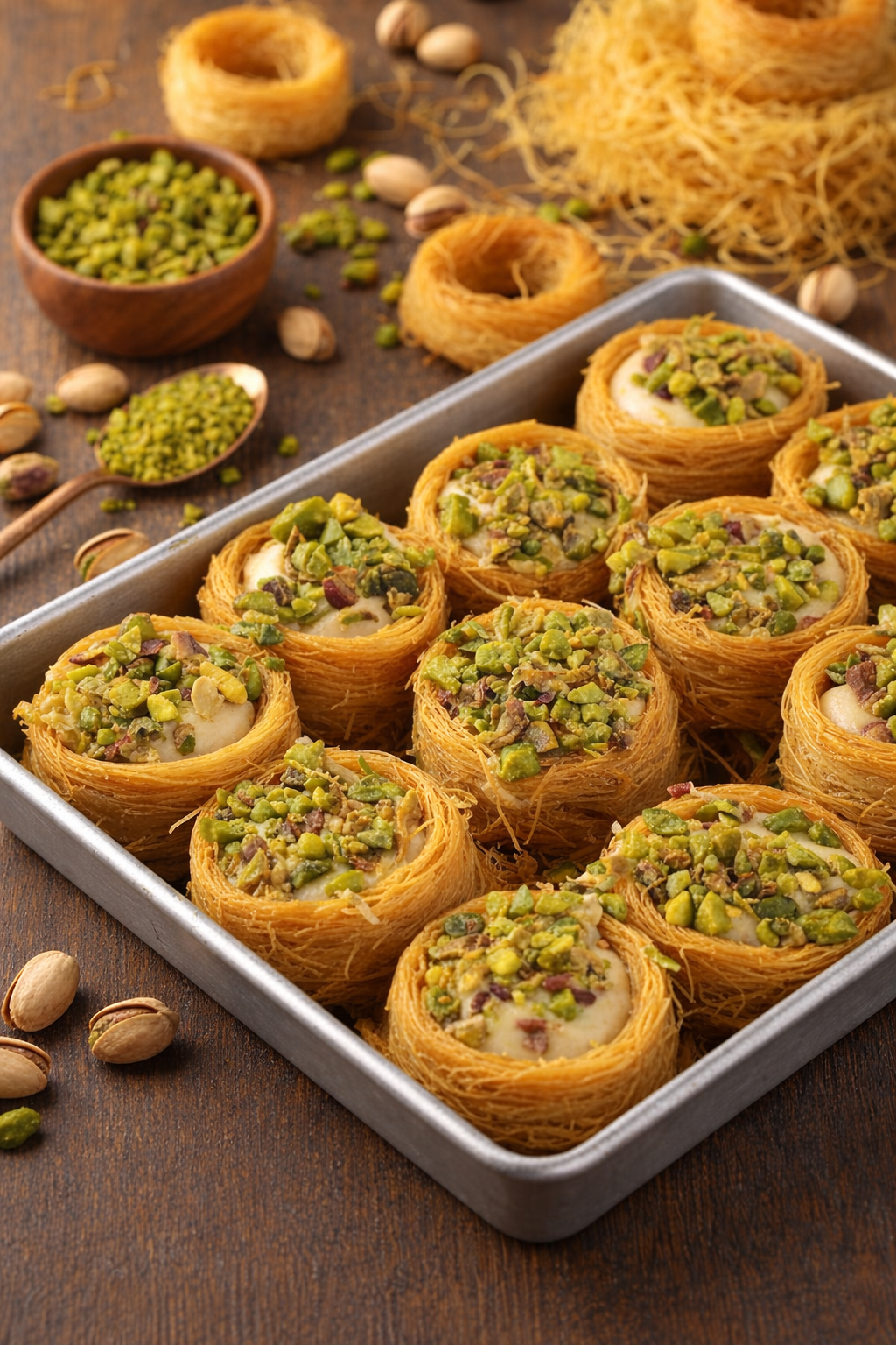 Fıstıklı Kadayıflı Bülbül Yuvası