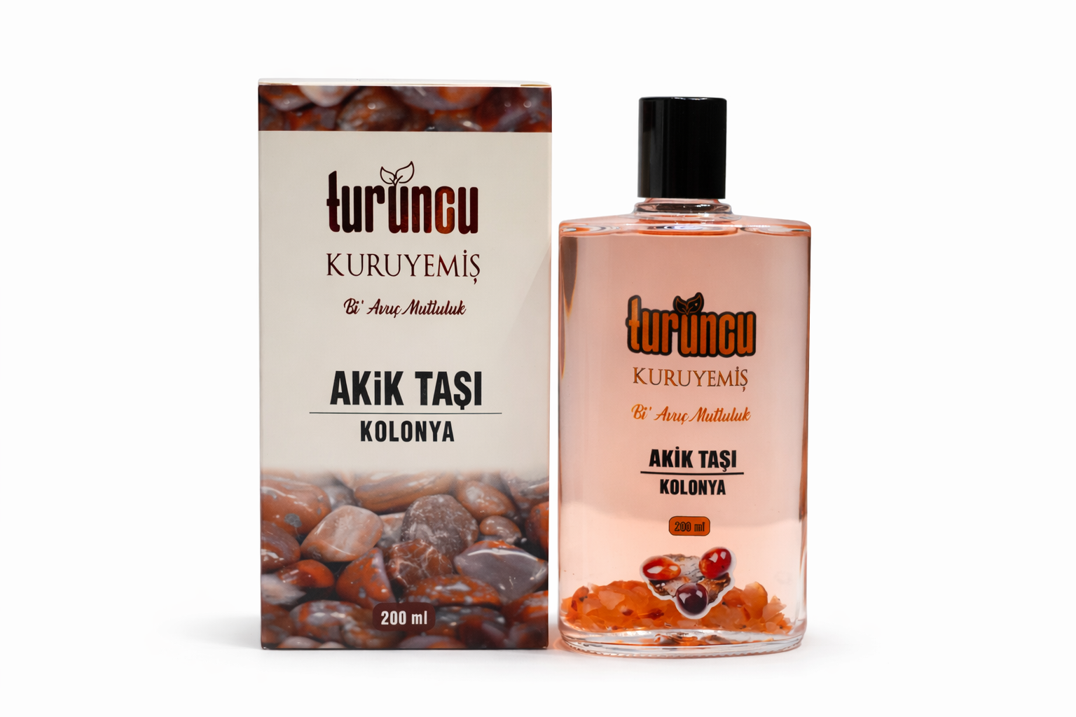 Akik Taşlı Kolonya 200Ml