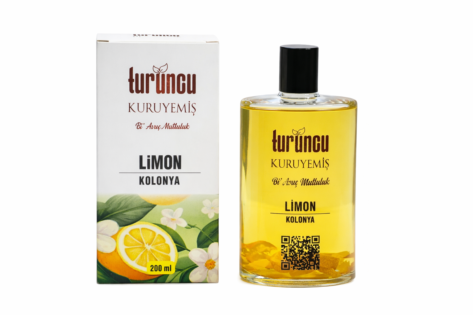Doğal Limon Parçacıklı Kolonya 200Ml
