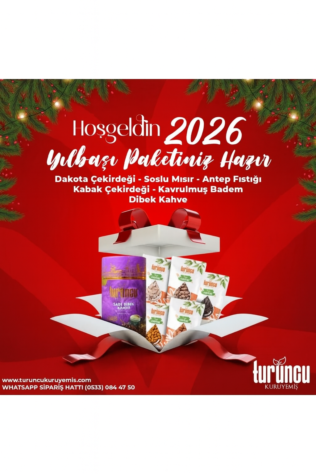 TURUNCU Lüx- Sürpriz Hediyeli Yılbaşı Paketi